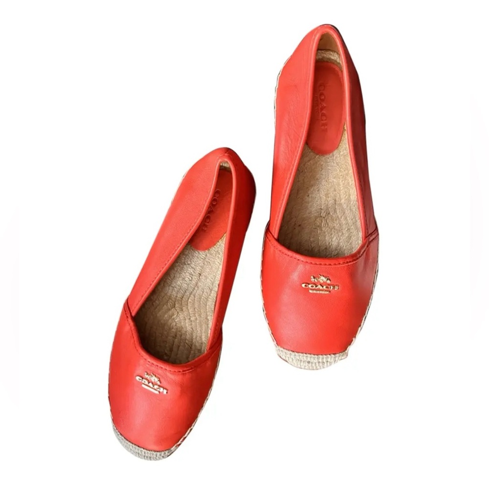 Coral acoach Learher Espadrillles🧡❤️
